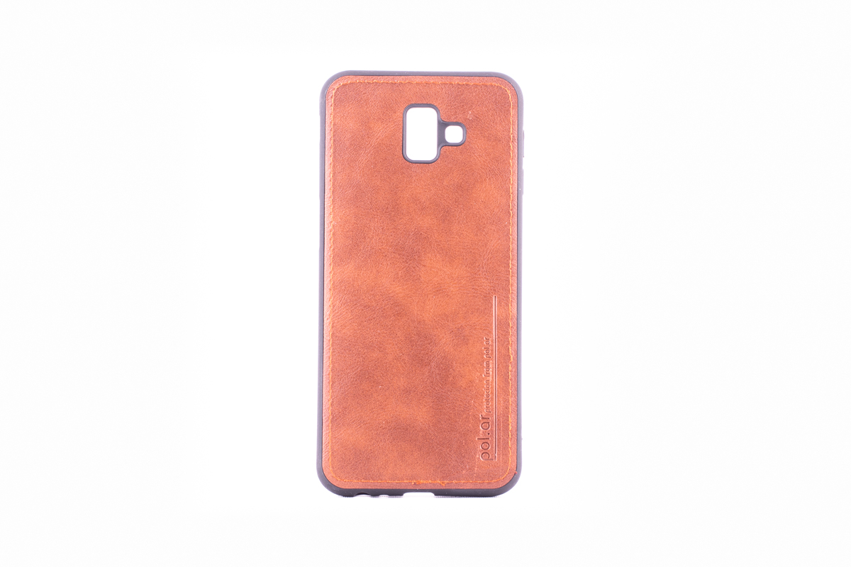 Tpu leather for sm-j610f (galaxy j6 plus 2018) braon