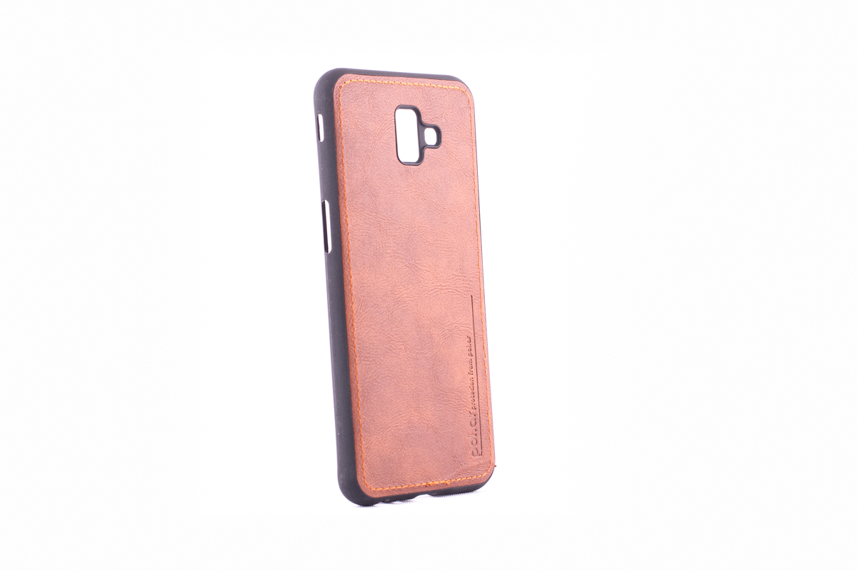 Tpu leather for sm-j610f (galaxy j6 plus 2018) braon
