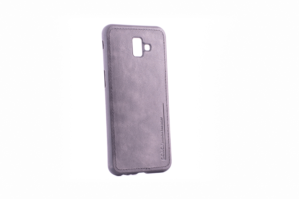 Tpu leather for sm-j610f (galaxy j6 plus 2018) crna