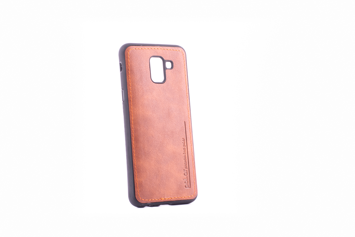 Tpu leather for sm-j600f (galaxy j6 2018) braon