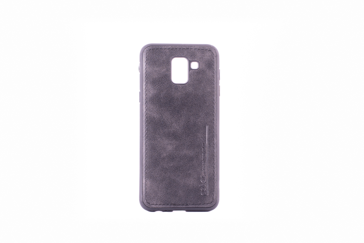 Tpu leather for sm-j600f (galaxy j6 2018) crna