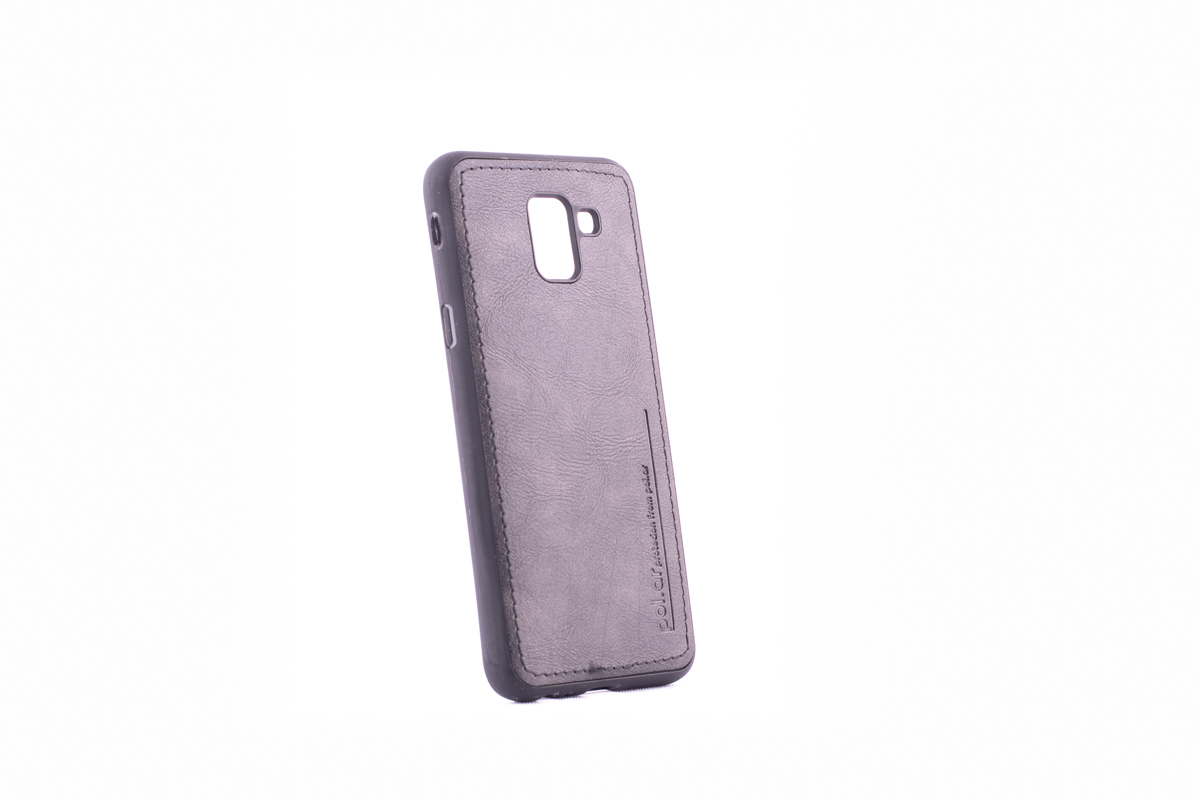 Tpu leather for sm-j600f (galaxy j6 2018) crna