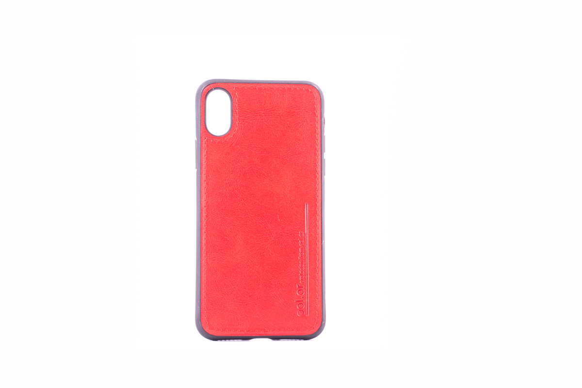 Tpu leather za iphone x/xs 5.8" (crvena)