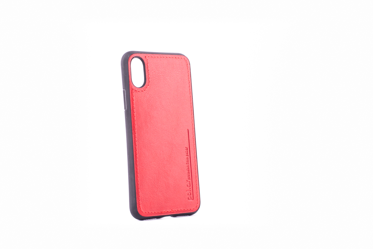 Tpu leather za iphone x/xs 5.8" (crvena)