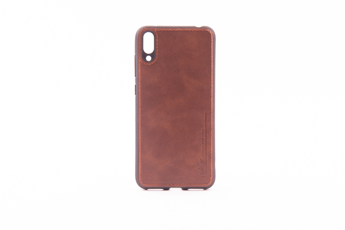 Tpu leather y7 prime (2019)/y7 2019/y7 pro (2019) braon