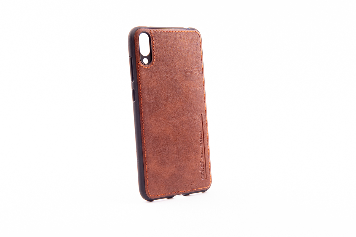 Tpu leather y7 prime (2019)/y7 2019/y7 pro (2019) braon