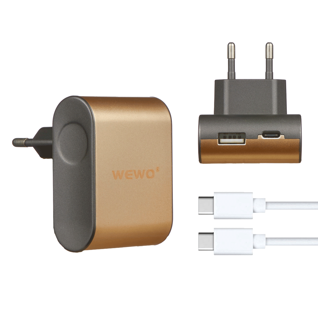 Wewo w-019 punjač quick charge usb 2.4a + type-c na type-c usb data cable