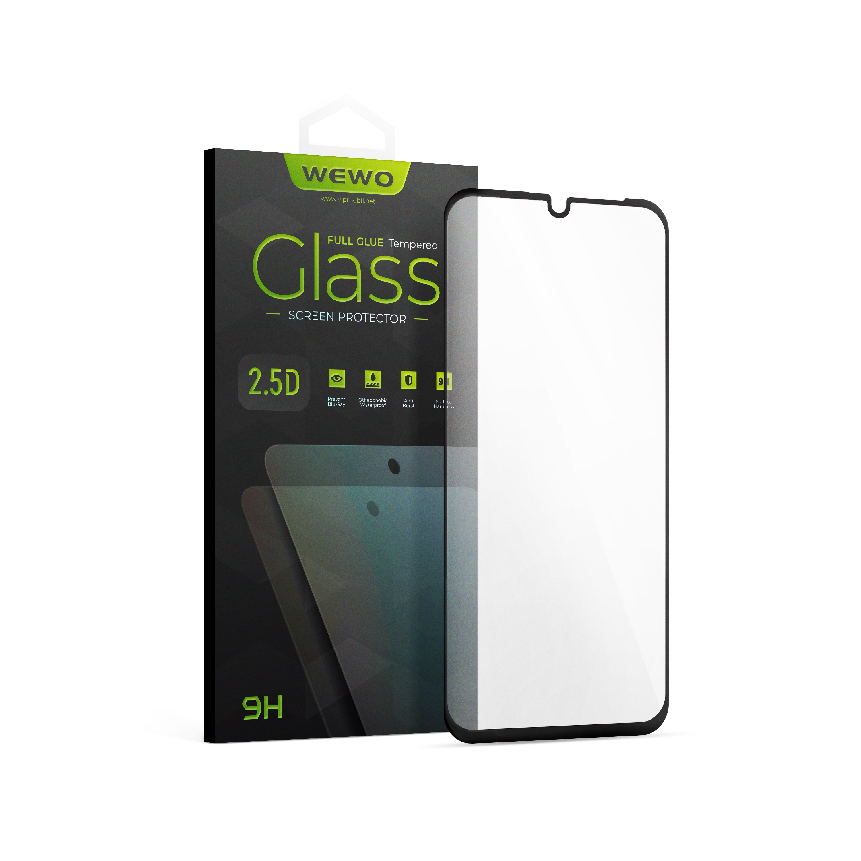 Nalepnica Display-a Glass 2.5D FULL GLUE for SM-A075F (Galaxy A07) black