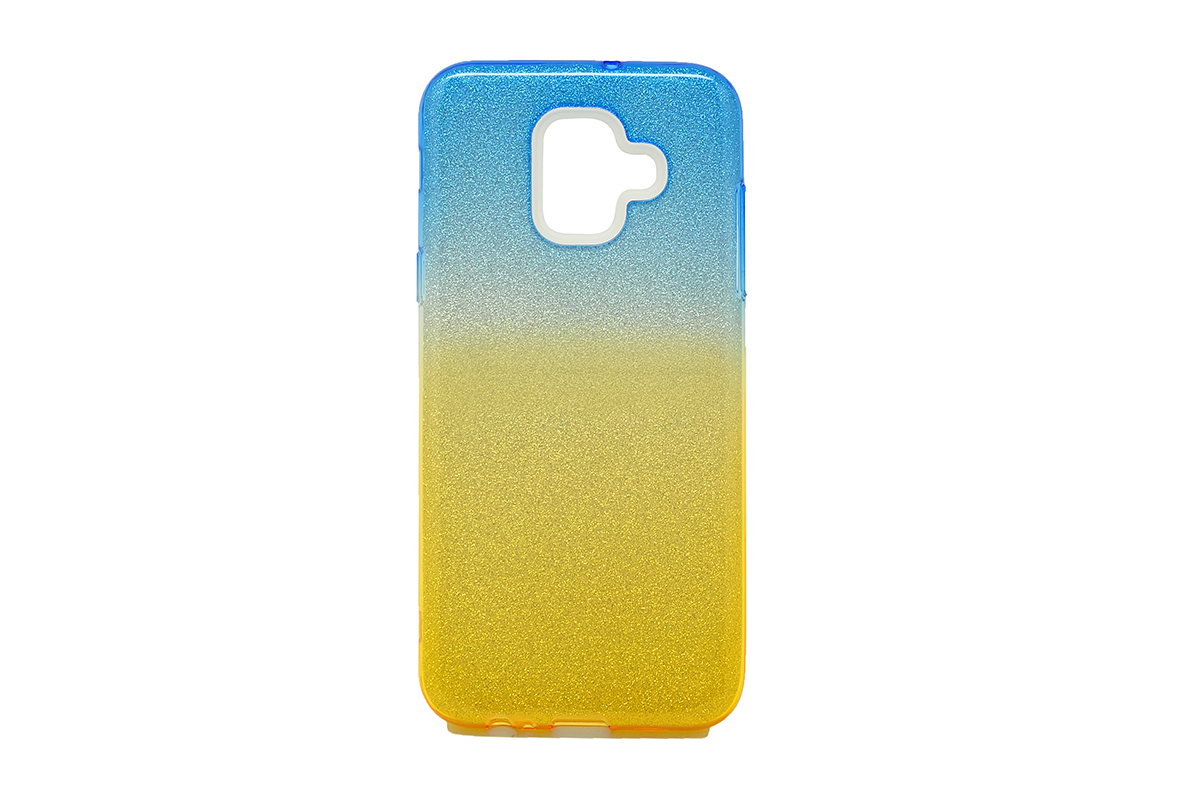 Tpu double shine for sm-a605f (galaxy a6 plus 2018) blue/yellow
