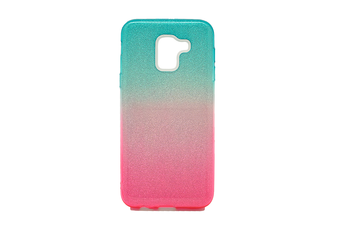 Tpu double shine for sm-a605f (galaxy a6 plus 2018) green/pink