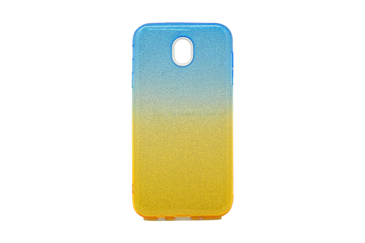Tpu double shine for sm-j730f (galaxy j7 2017) blue/yellow