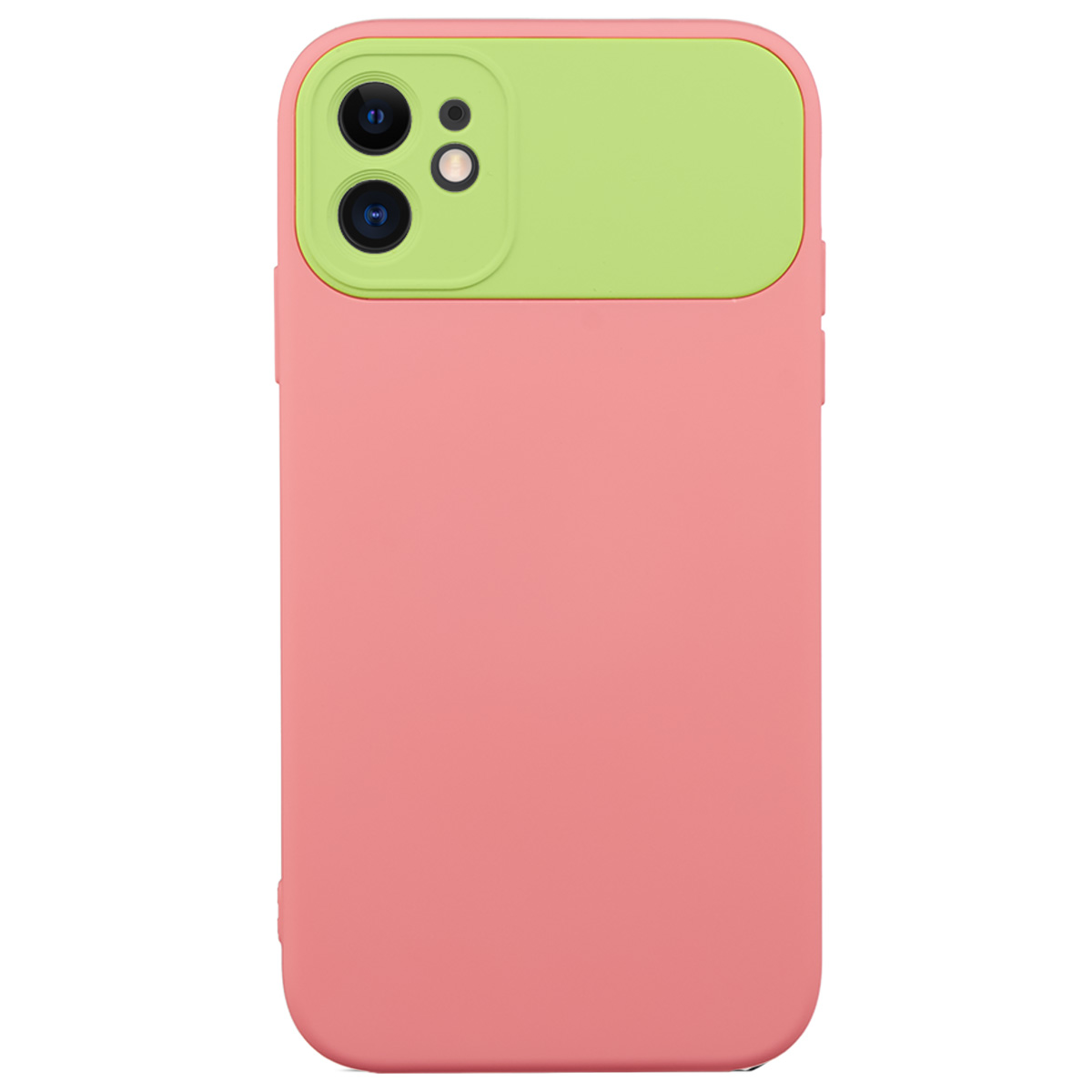 Tpu matte duo for iphone 11 (6.1") roze-zelena