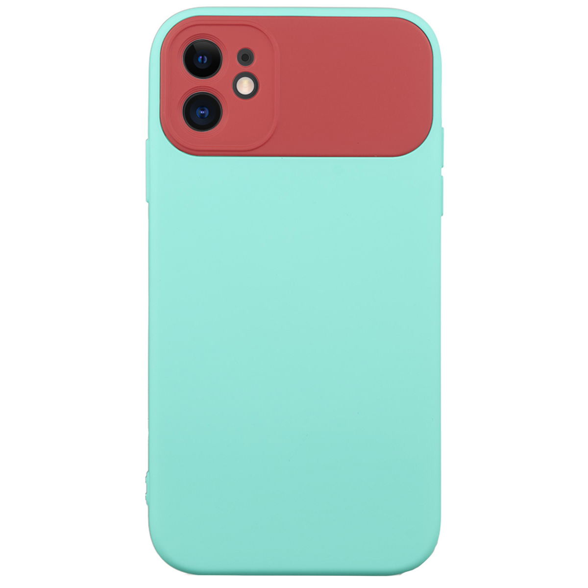Tpu matte duo for iphone 11 (6.1") tirkizno-crvena