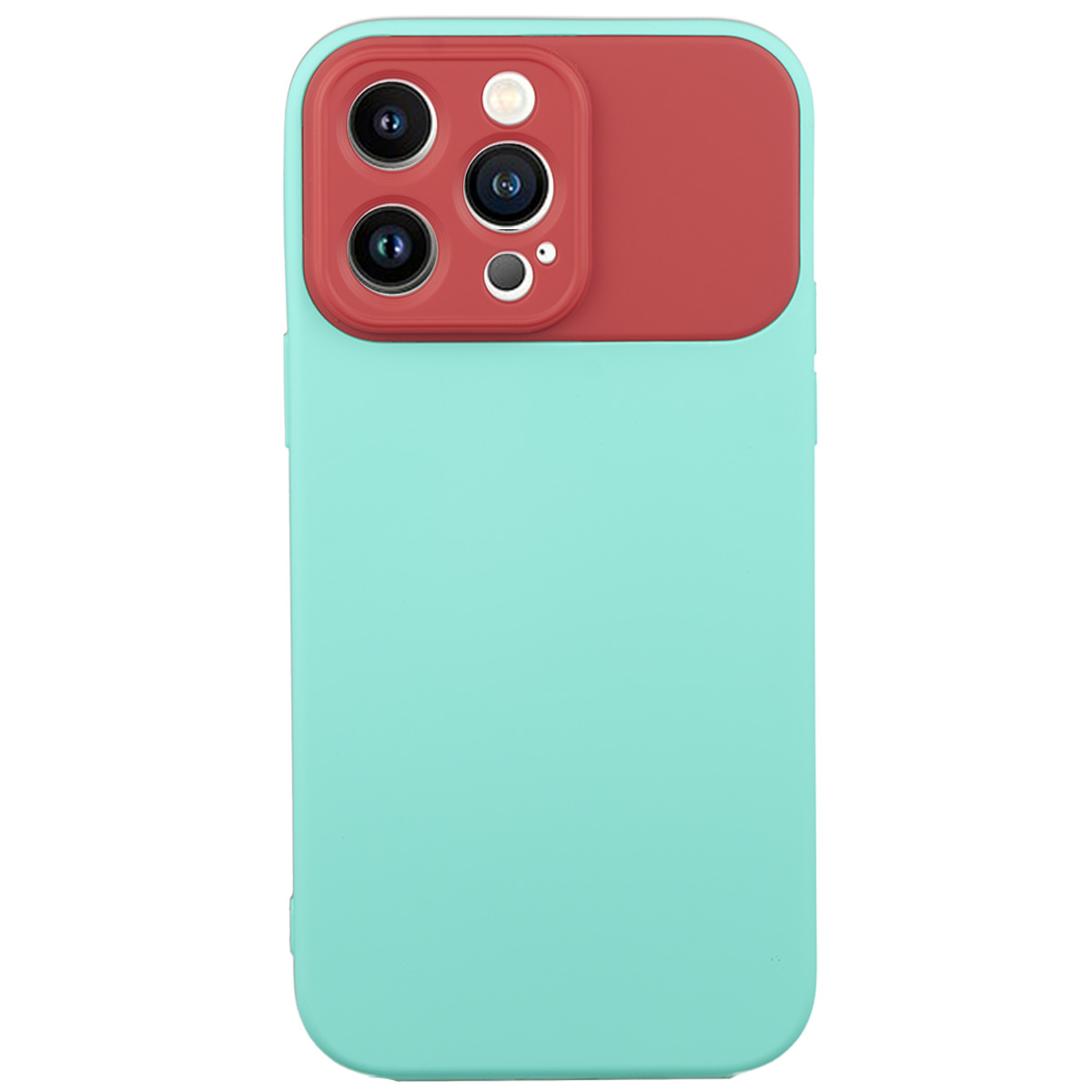 Tpu matte duo for iphone 14 pro max (6.7") tirkizno-crvena