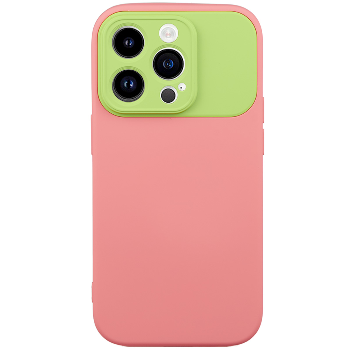 Tpu matte duo for iphone 14 pro (6.1") roze-zelena