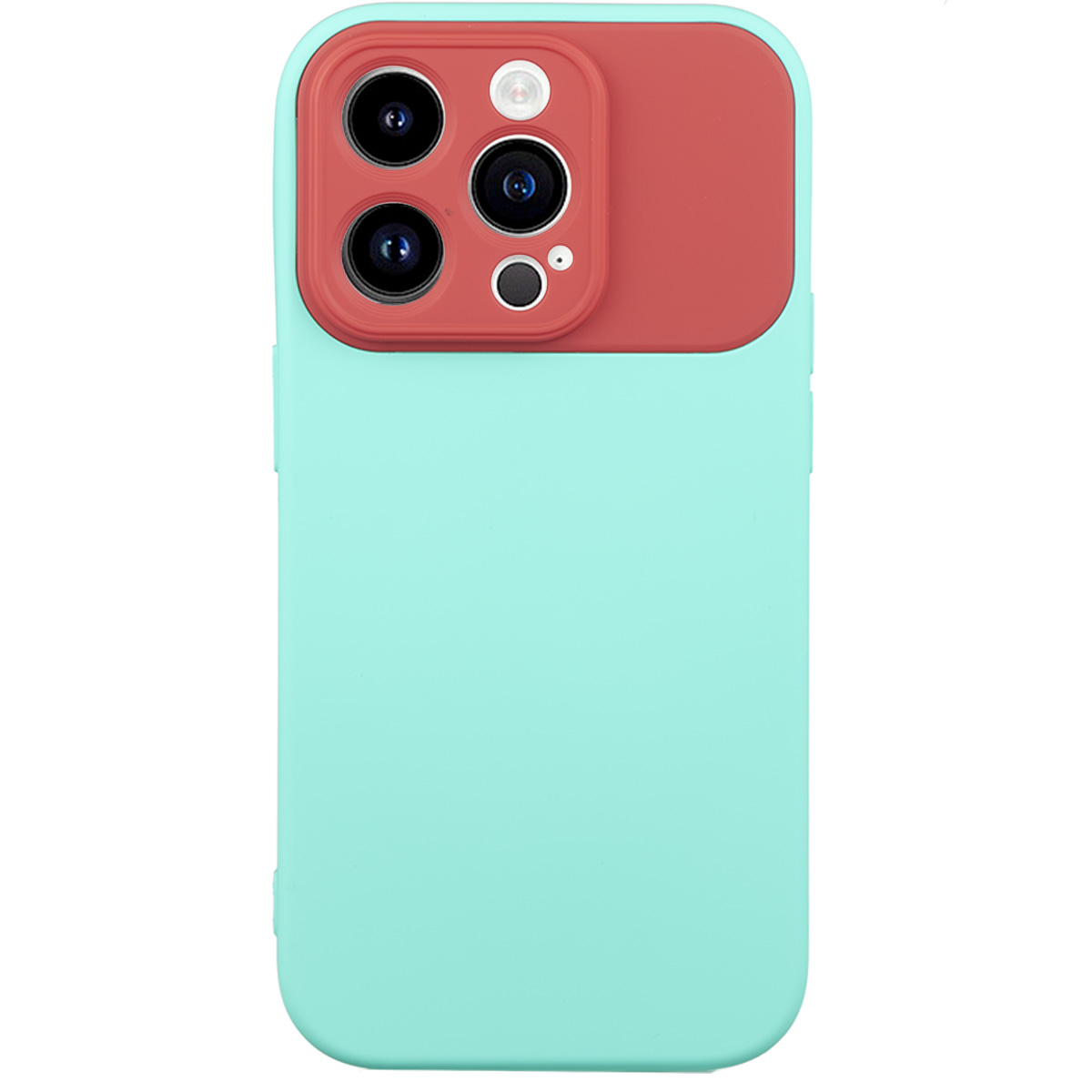 Tpu matte duo for iphone 14 pro (6.1") tirkizno-crvena