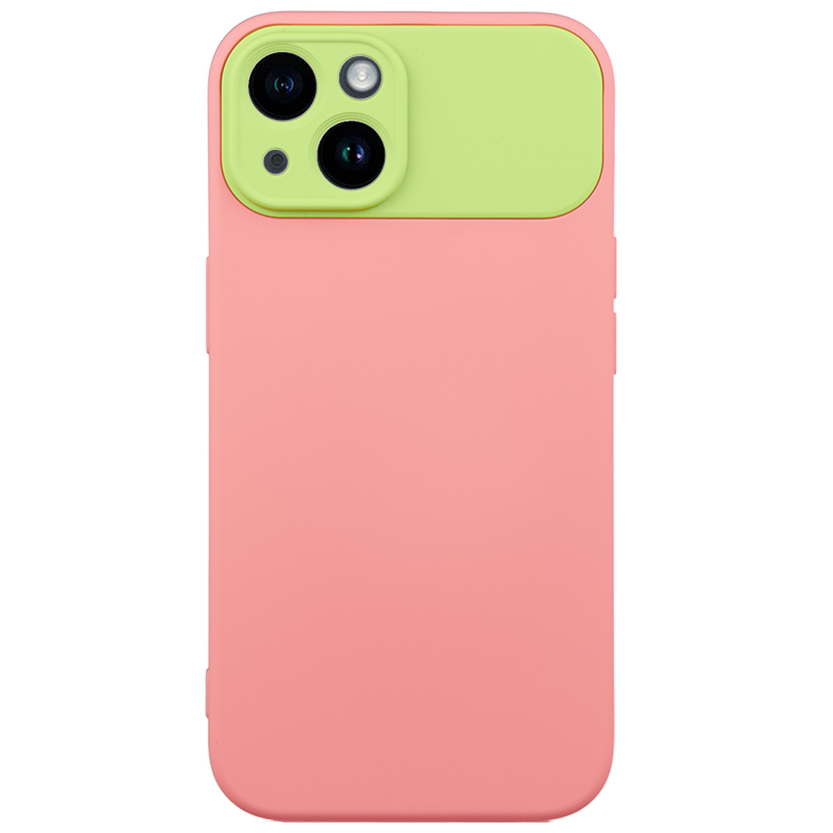 Tpu matte duo for iphone 14 (6.1") roze-zelena
