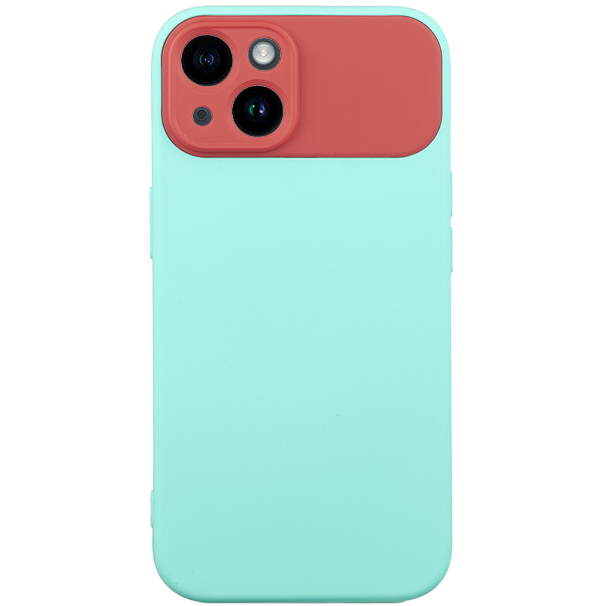 Tpu matte duo for iphone 14 (6.1") tirkizno-crvena