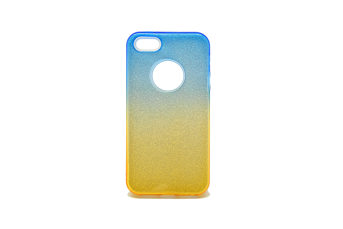 Tpu double shine za iphone 5/5s/se (blue/yellow)