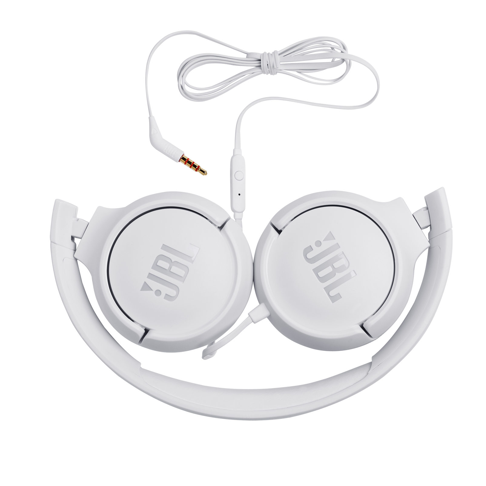 Slušalice jbl tune 500 white (on-ear slušalice, mikrofon, univerzalne kontrole, 3.5mm, bele)