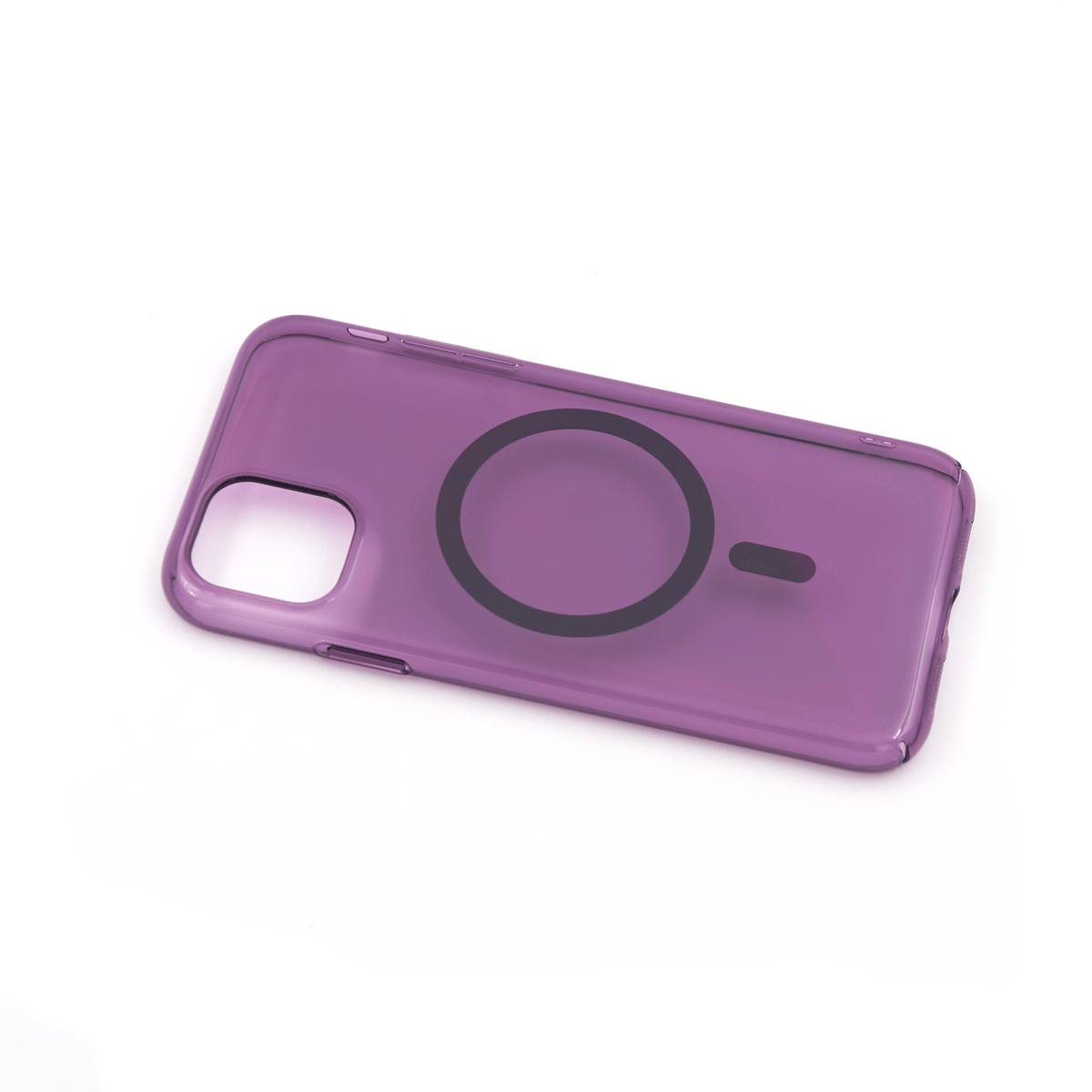 Tpu silhouette magsafe  for iphone 11 (6.1") ljubičasta
