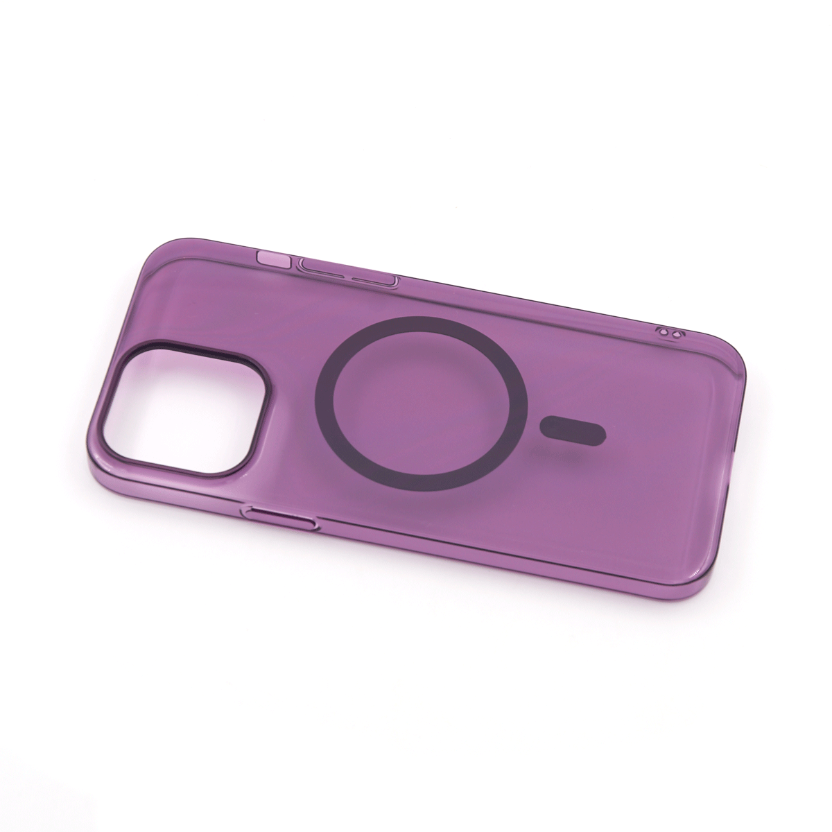 Tpu silhouette magsafe  for iphone 13 pro max (6.7") ljubičasta