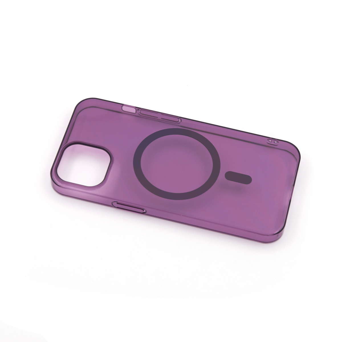 Tpu silhouette magsafe  for iphone 13 (6.1") ljubičasta