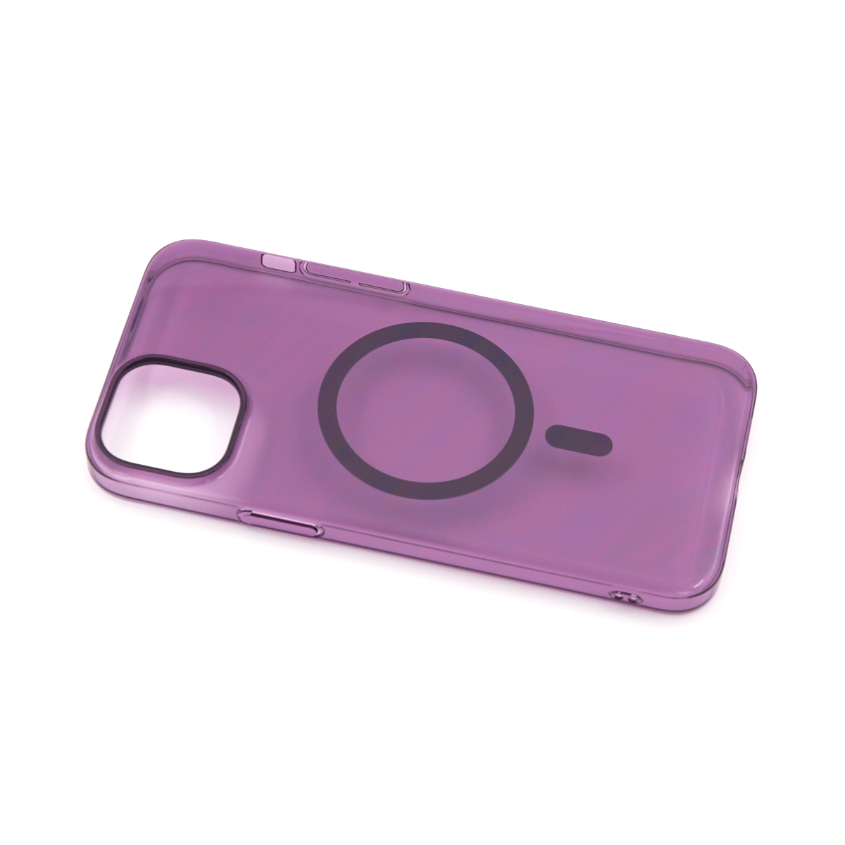 Tpu silhouette magsafe  for iphone 15 plus (6.7") ljubičasta