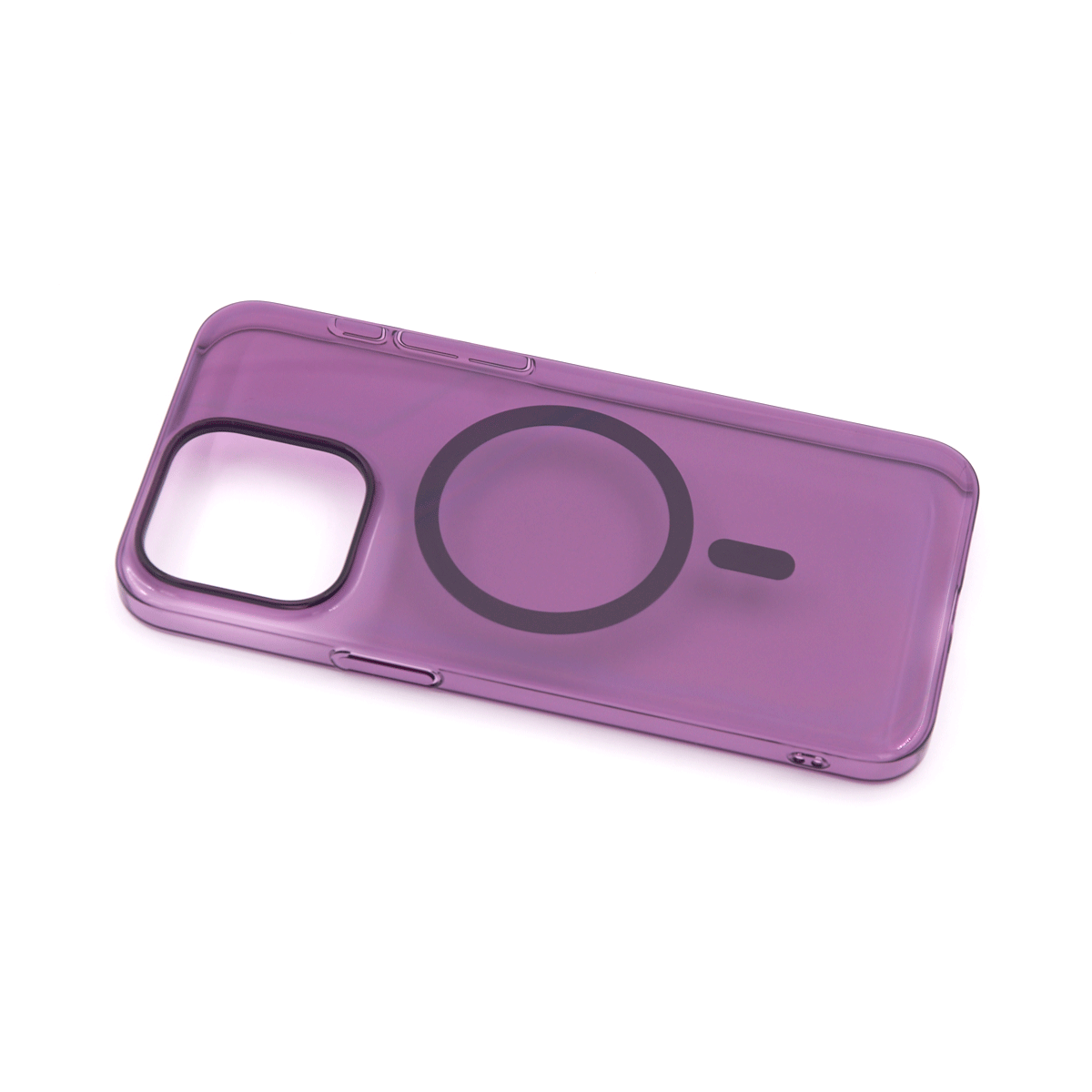 Tpu silhouette magsafe  for iphone 15 pro max (6.7") ljubičasta