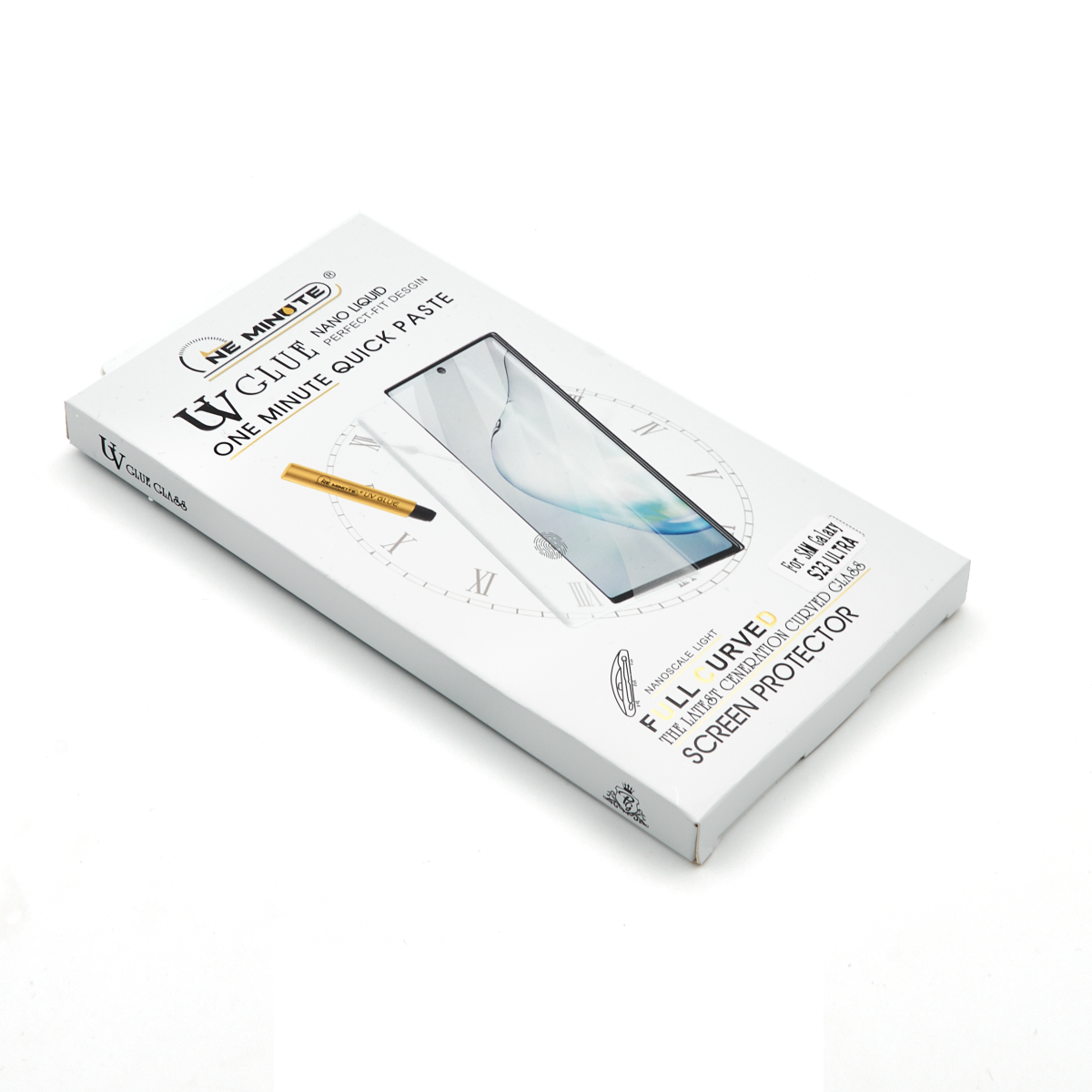 Nalepnica display-a glass 5d full glue uv for sm-s918 (galaxy s23 ultra) black