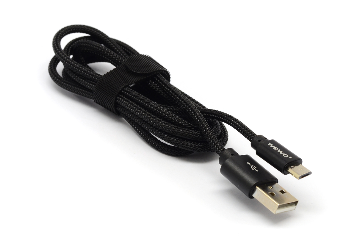 Usb data cable wewo wca-002 micro usb (2.1a) crni 1.2m