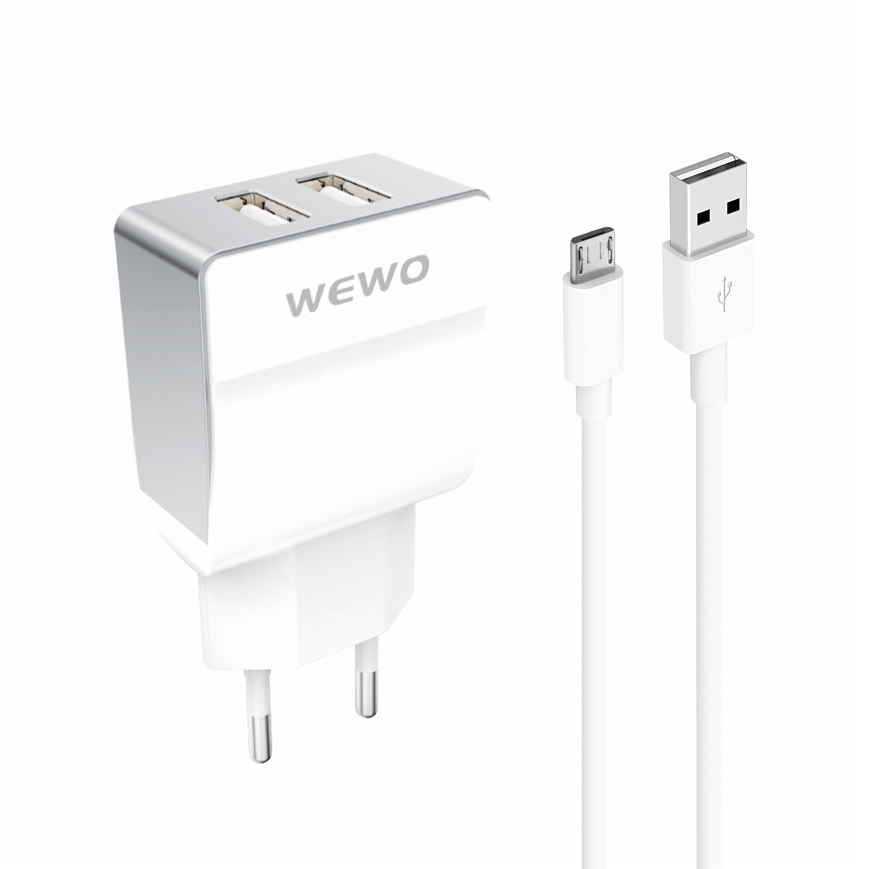 Wewo w-004 punjač 2xusb 2.4a + micro usb cable