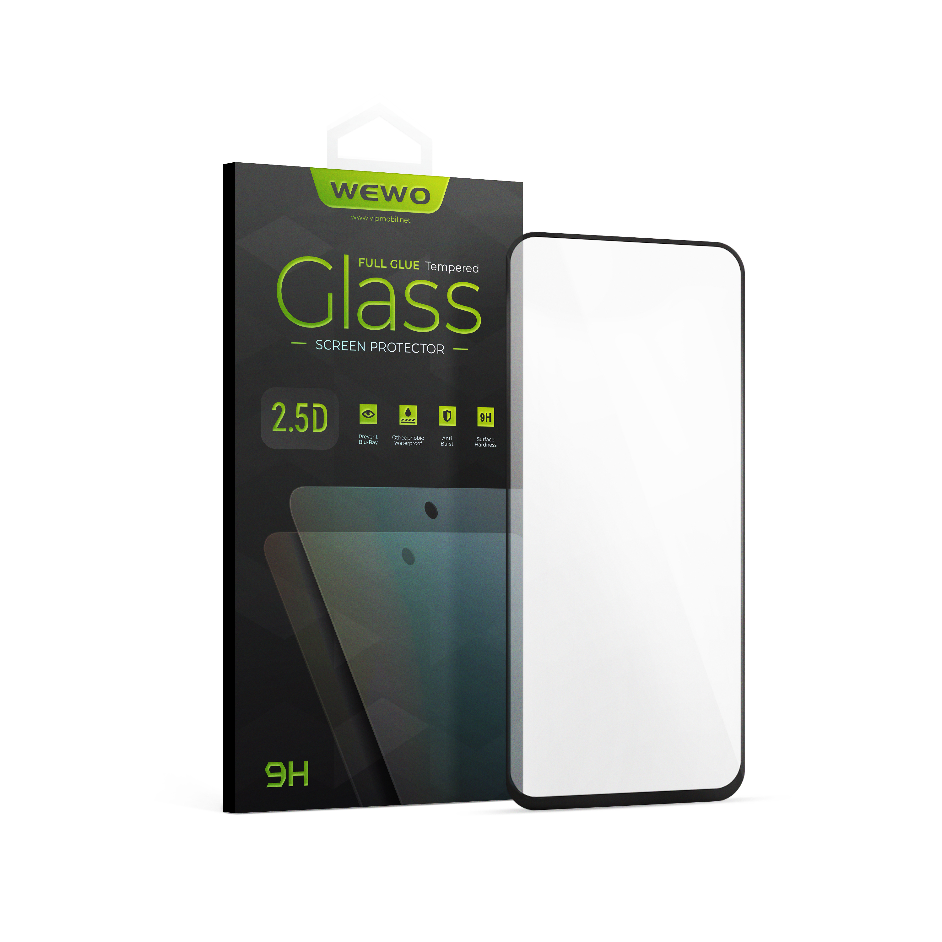 Nalepnica display-a glass 2.5d full glue honor 400 smart/honor x7d 4g/5g (black)