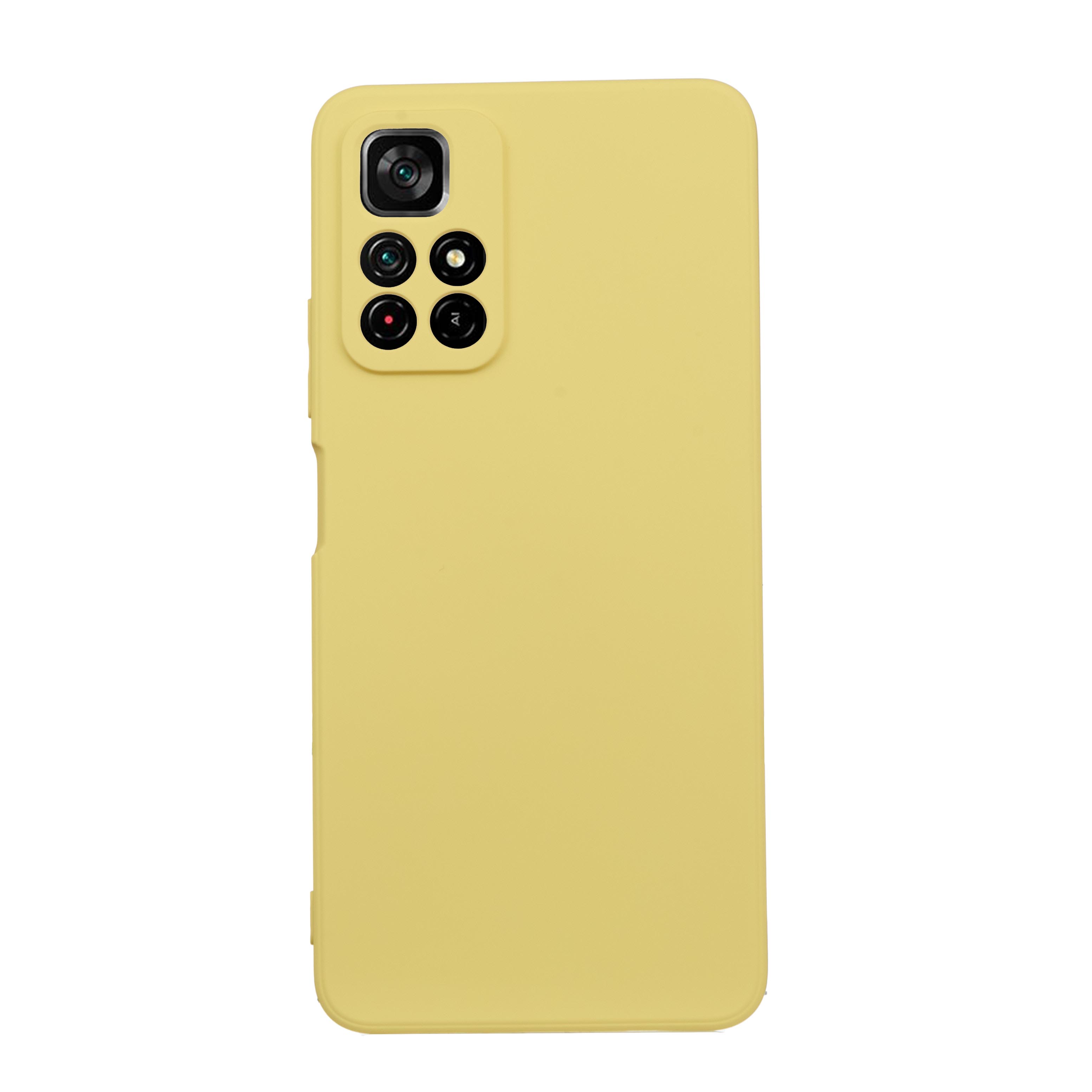 Tpu matte  for redmi note 11t 5g/poco m4 pro 5g/redmi note 11 china (žuta)